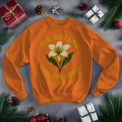 Irish Sweatshirt - Freedom 1916, Unisex Matchday Wear - Celtic Wolfwear
