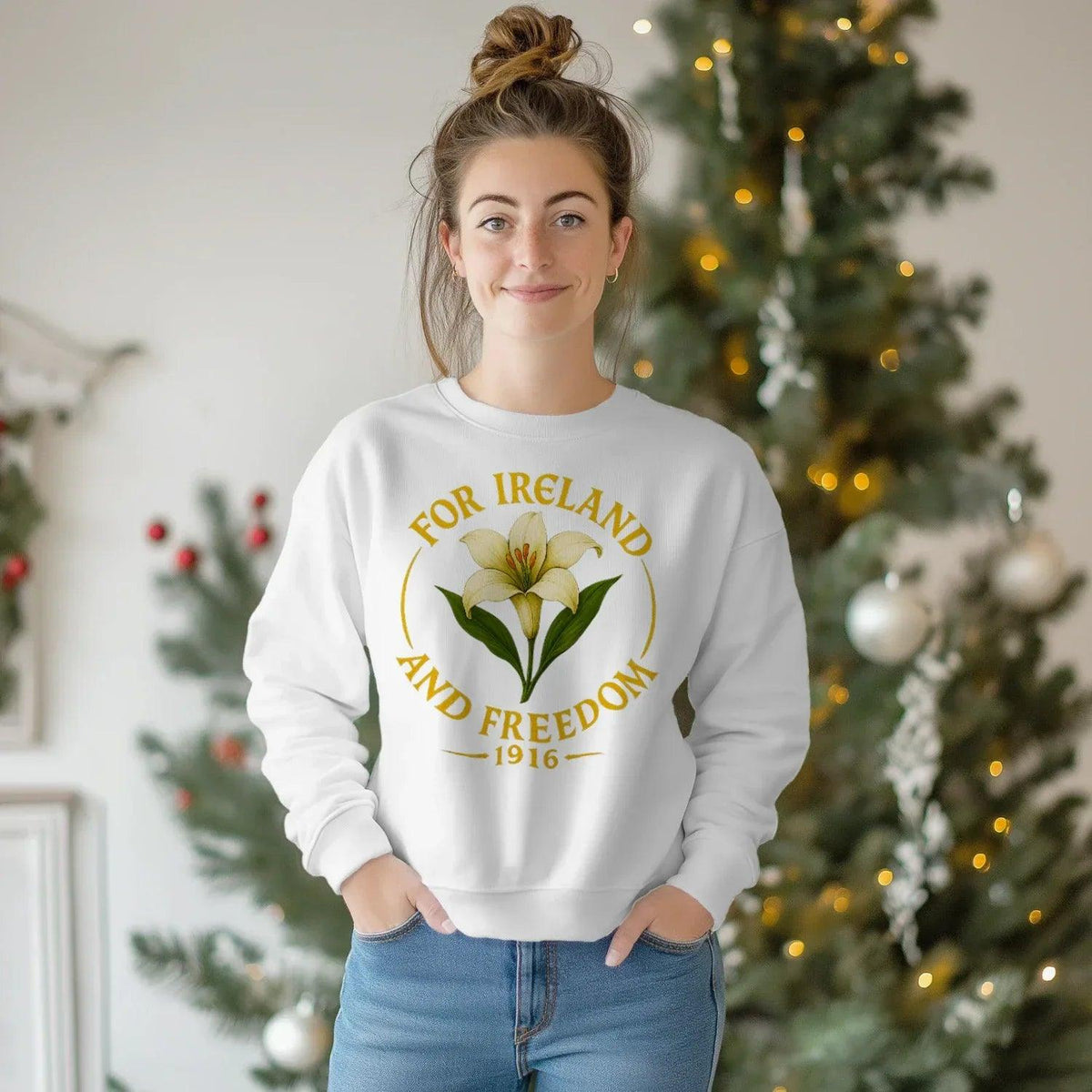 Irish Sweatshirt - Freedom 1916, Unisex Matchday Wear - Celtic Wolfwear