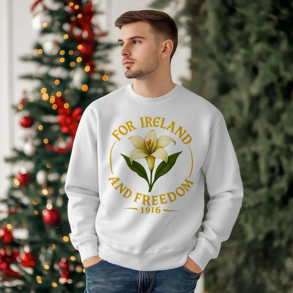 Irish Sweatshirt - Freedom 1916, Unisex Matchday Wear - Celtic Wolfwear