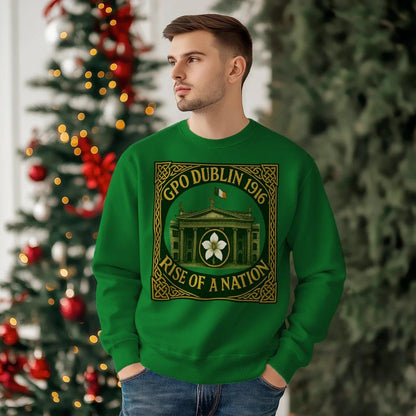 Irish Sweatshirt - GPO 1916 Dublin Heritage, Unisex - Celtic Wolfwear