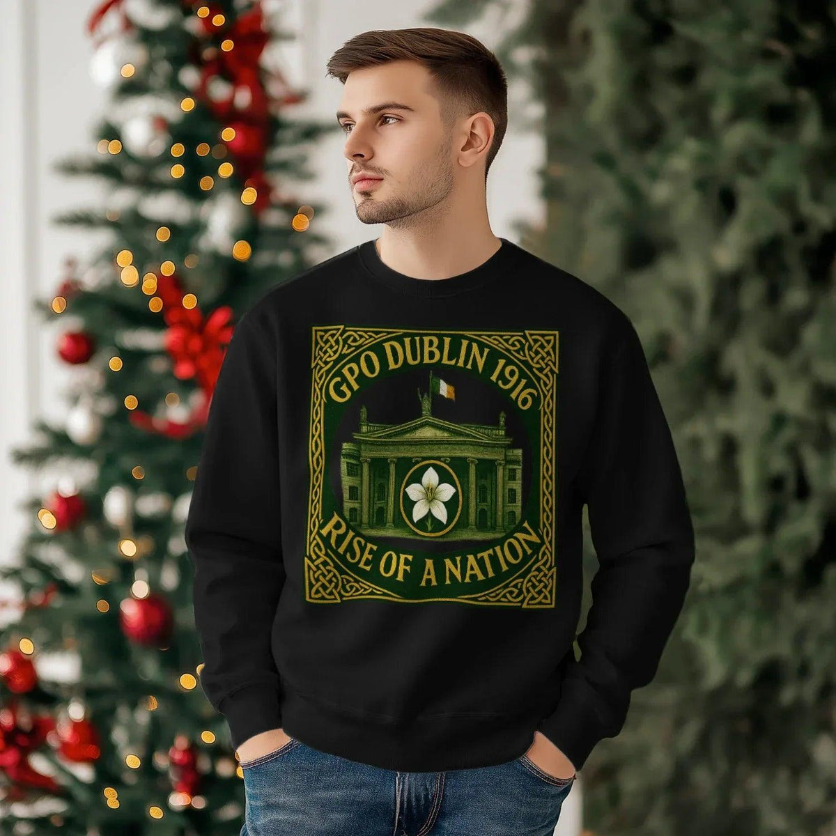 Irish Sweatshirt - GPO 1916 Dublin Heritage, Unisex - Celtic Wolfwear