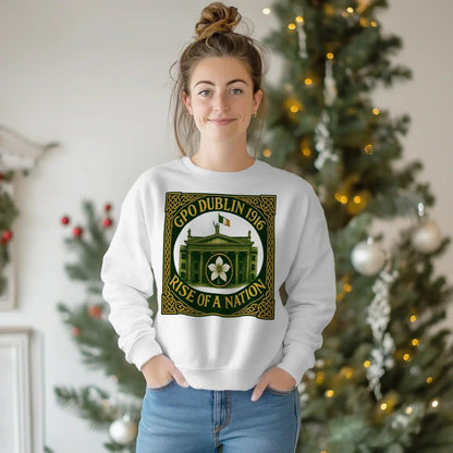 Irish Sweatshirt - GPO 1916 Dublin Heritage, Unisex - Celtic Wolfwear