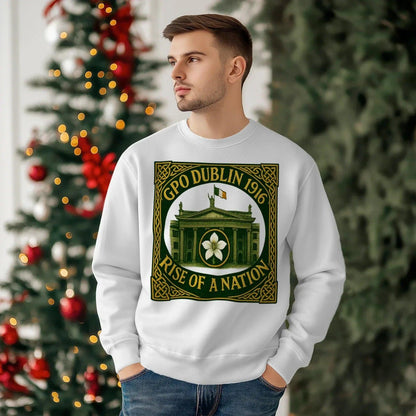 Irish Sweatshirt - GPO 1916 Dublin Heritage, Unisex - Celtic Wolfwear