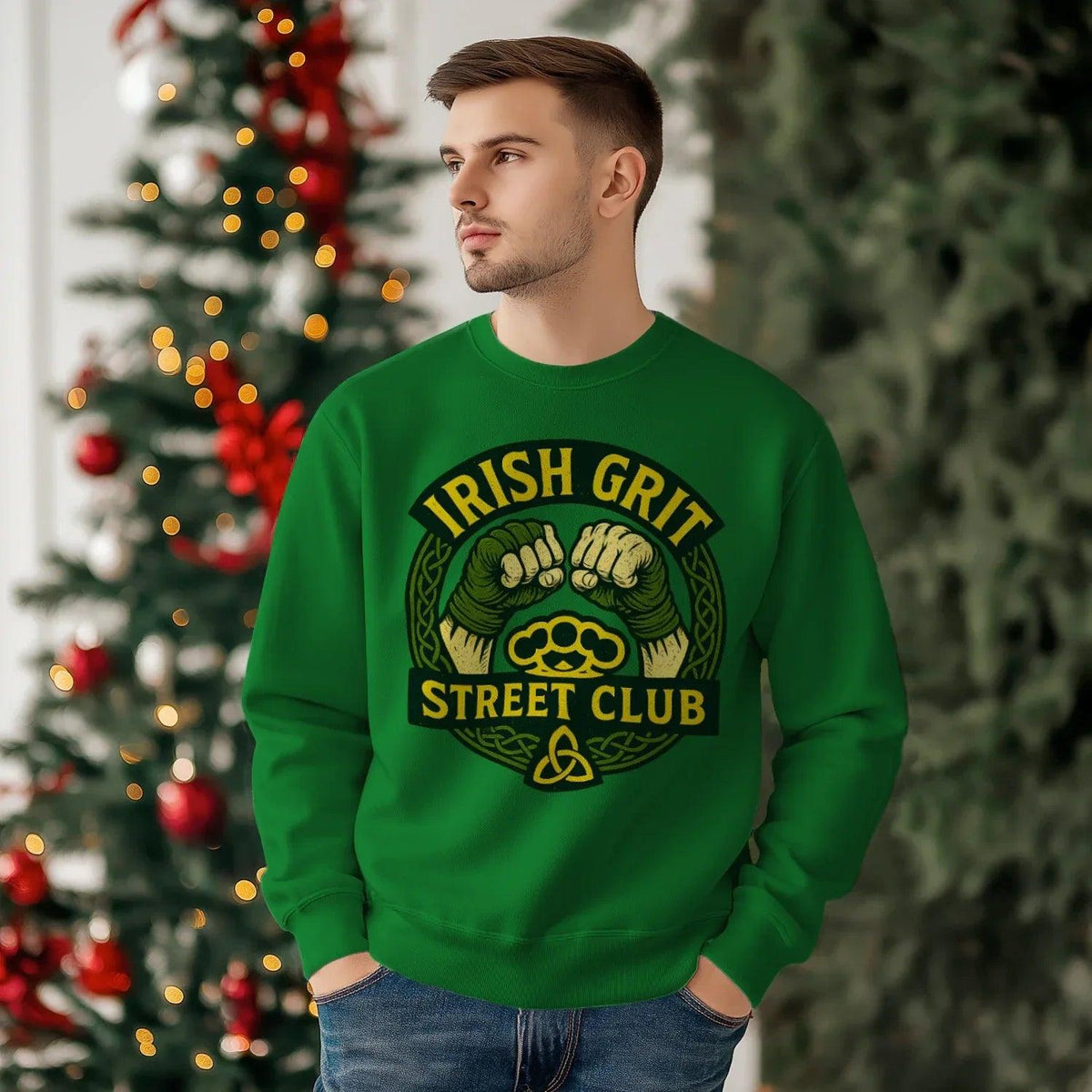 Irish Sweatshirt - Grit, Terrace-Inspired Streetwear - Celtic Wolfwear