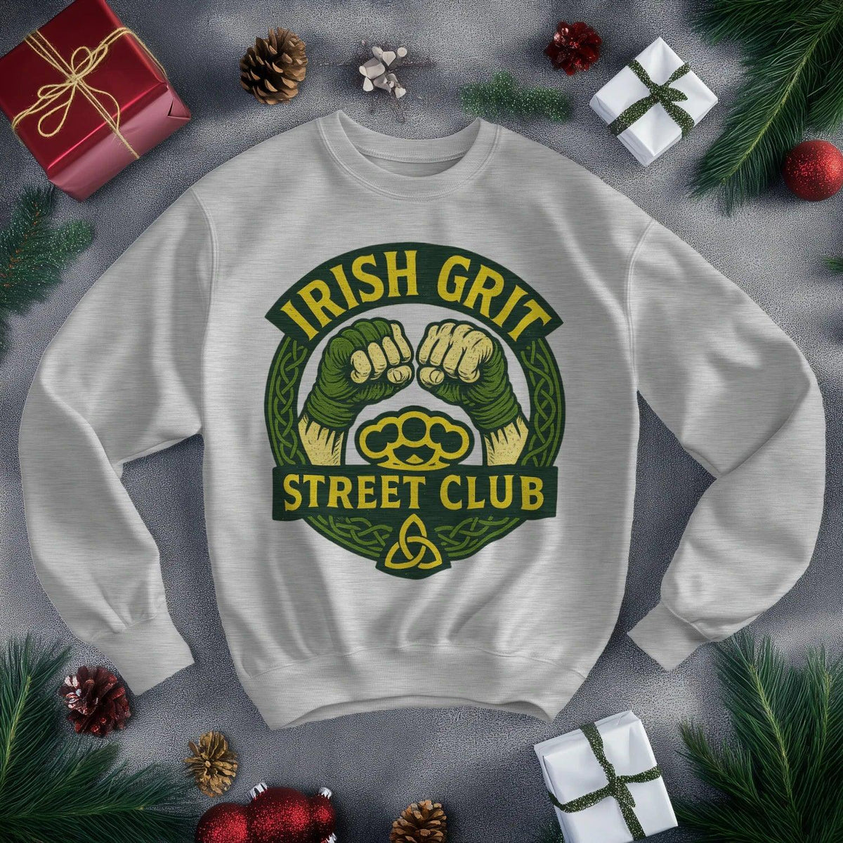Irish Sweatshirt - Grit, Terrace-Inspired Streetwear - Celtic Wolfwear