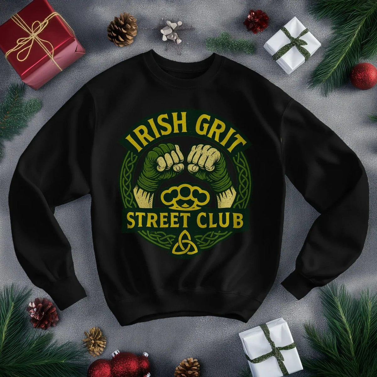 Irish Sweatshirt - Grit, Terrace-Inspired Streetwear - Celtic Wolfwear