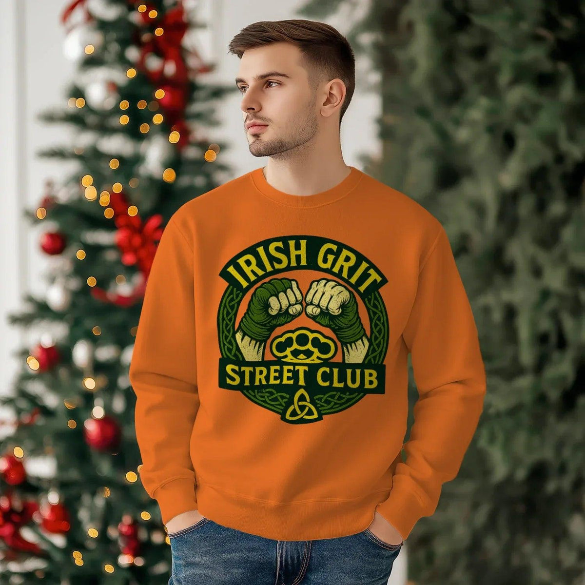 Irish Sweatshirt - Grit, Terrace-Inspired Streetwear - Celtic Wolfwear