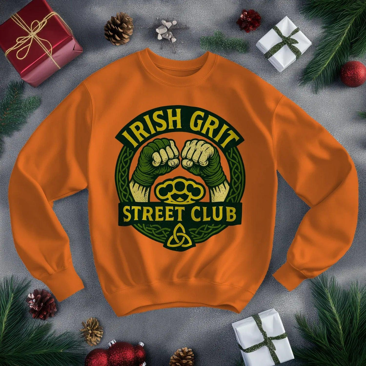Irish Sweatshirt - Grit, Terrace-Inspired Streetwear - Celtic Wolfwear