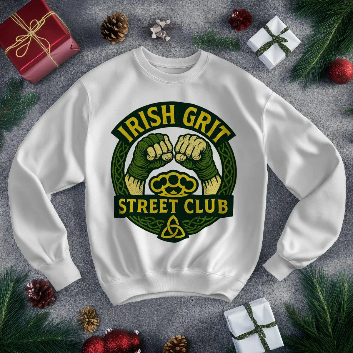 Irish Sweatshirt - Grit, Terrace-Inspired Streetwear - Celtic Wolfwear