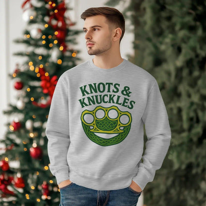 Irish Sweatshirt - Knots and Knuckles Knot, Unisex - Celtic Wolfwear