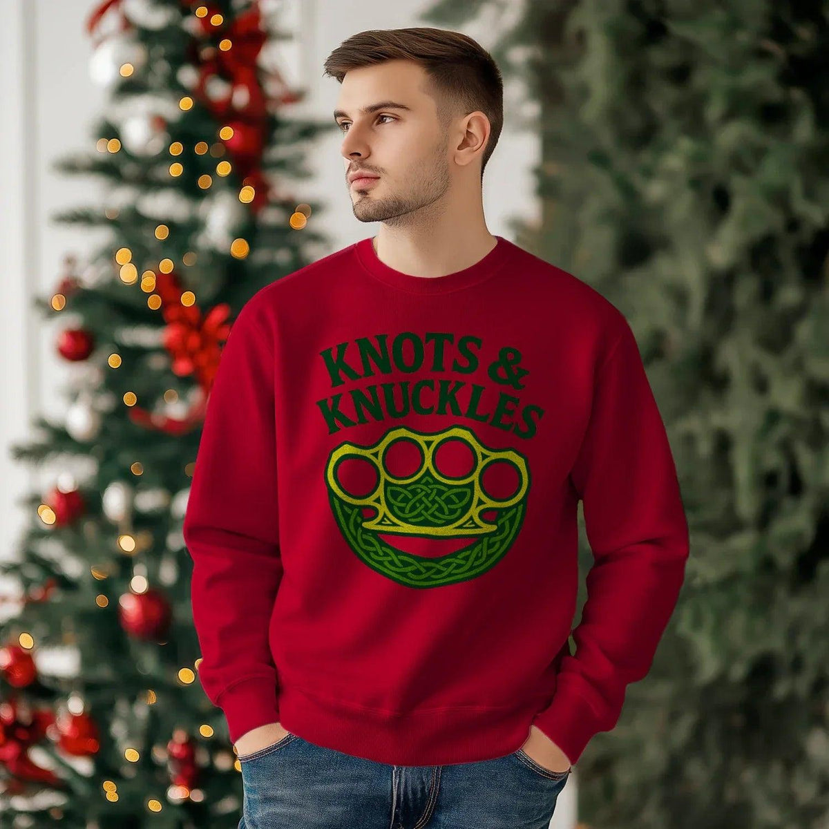 Irish Sweatshirt - Knots and Knuckles Knot, Unisex - Celtic Wolfwear