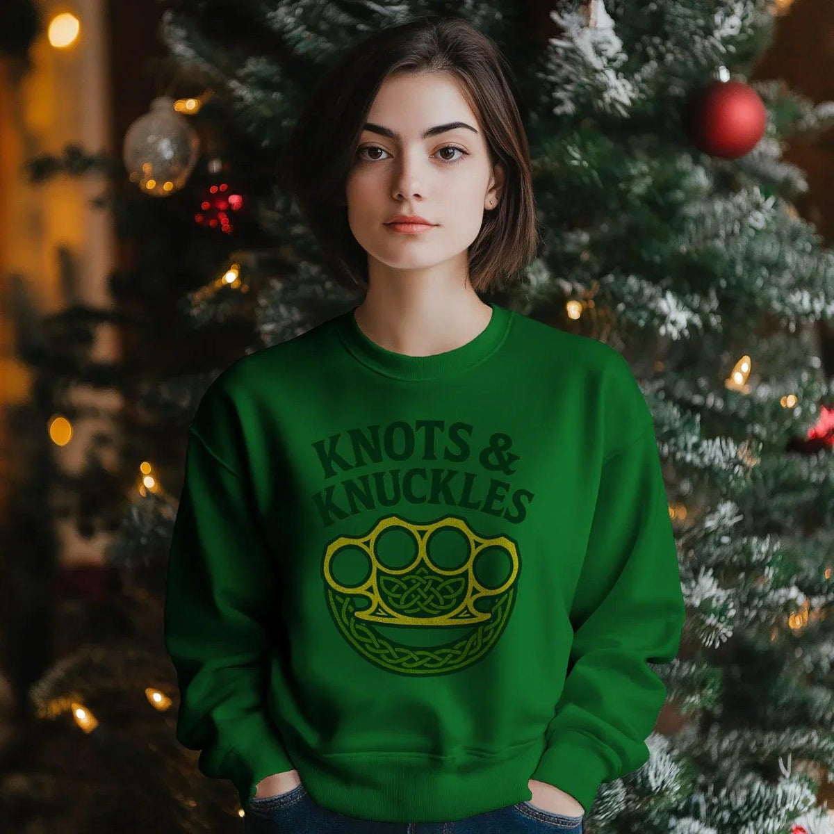 Irish Sweatshirt - Knots and Knuckles Knot, Unisex - Celtic Wolfwear