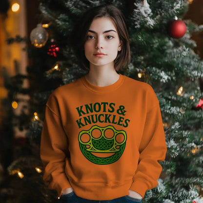 Irish Sweatshirt - Knots and Knuckles Knot, Unisex - Celtic Wolfwear
