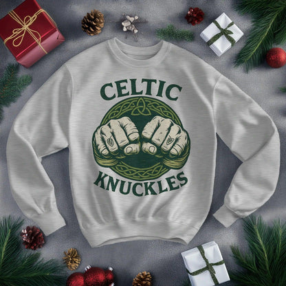 Irish Sweatshirt - Knuckles Knot, Unisex Matchday Wear - Celtic Wolfwear