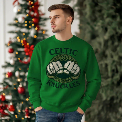 Irish Sweatshirt - Knuckles Knot, Unisex Matchday Wear - Celtic Wolfwear