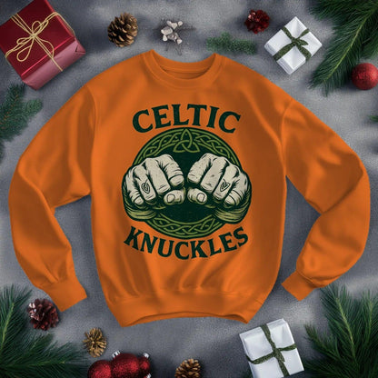 Irish Sweatshirt - Knuckles Knot, Unisex Matchday Wear - Celtic Wolfwear