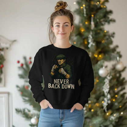 Irish Sweatshirt - Never Back Down, Heritage Streetwear - Celtic Wolfwear