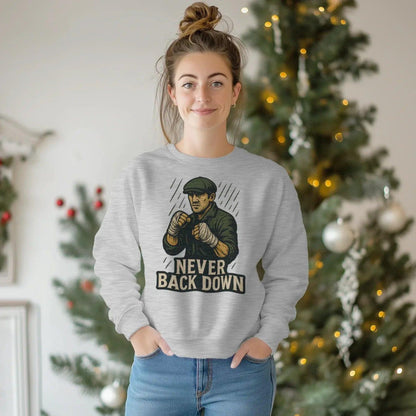 Irish Sweatshirt - Never Back Down, Heritage Streetwear - Celtic Wolfwear