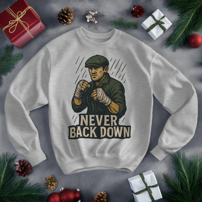 Irish Sweatshirt - Never Back Down, Heritage Streetwear - Celtic Wolfwear