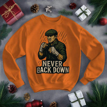 Irish Sweatshirt - Never Back Down, Heritage Streetwear - Celtic Wolfwear
