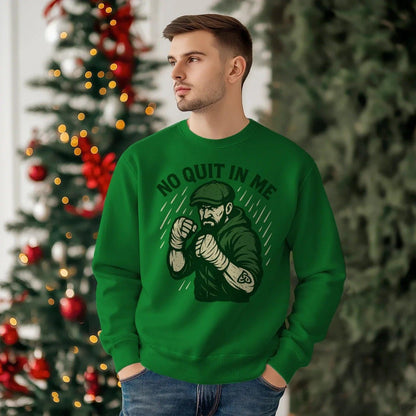 Irish Sweatshirt - No Quit in Me, Unisex Matchday Wear - Celtic Wolfwear
