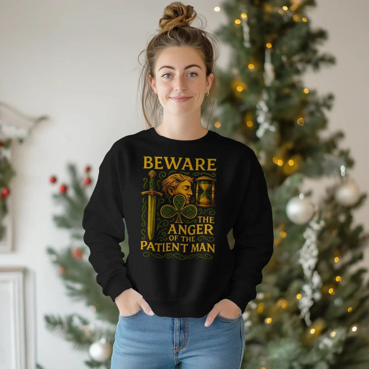 Irish Sweatshirt - Patient Man Premium Unisex Streetwear - Celtic Wolfwear