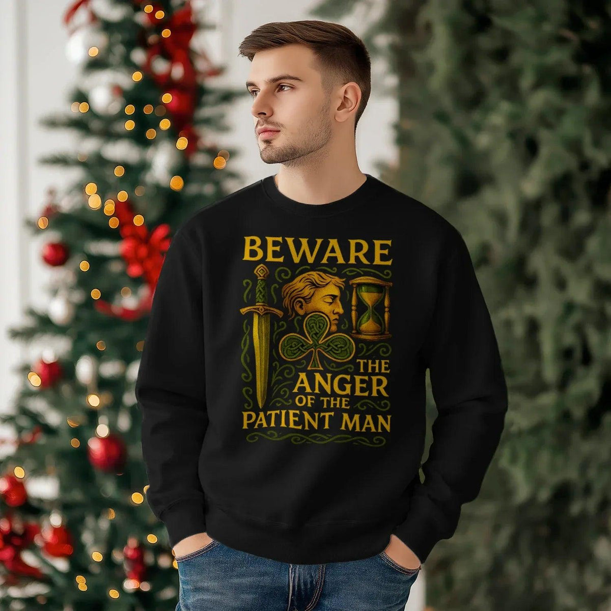 Irish Sweatshirt - Patient Man Premium Unisex Streetwear - Celtic Wolfwear