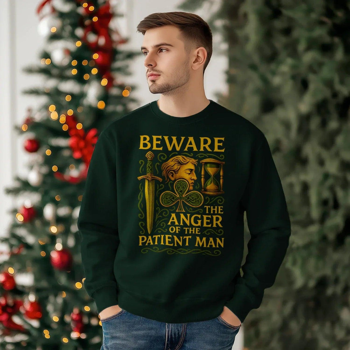 Irish Sweatshirt - Patient Man Premium Unisex Streetwear - Celtic Wolfwear