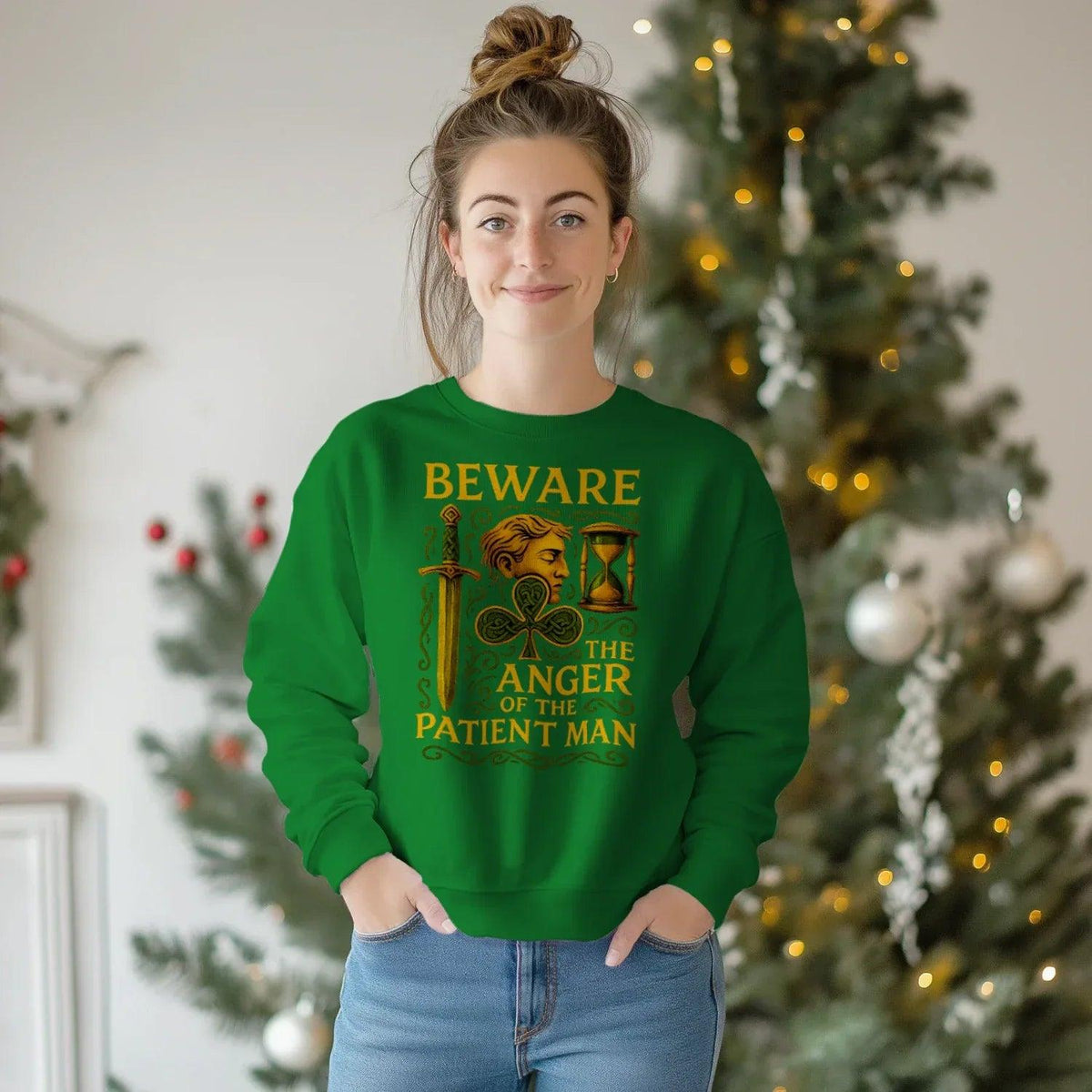 Irish Sweatshirt - Patient Man Premium Unisex Streetwear - Celtic Wolfwear