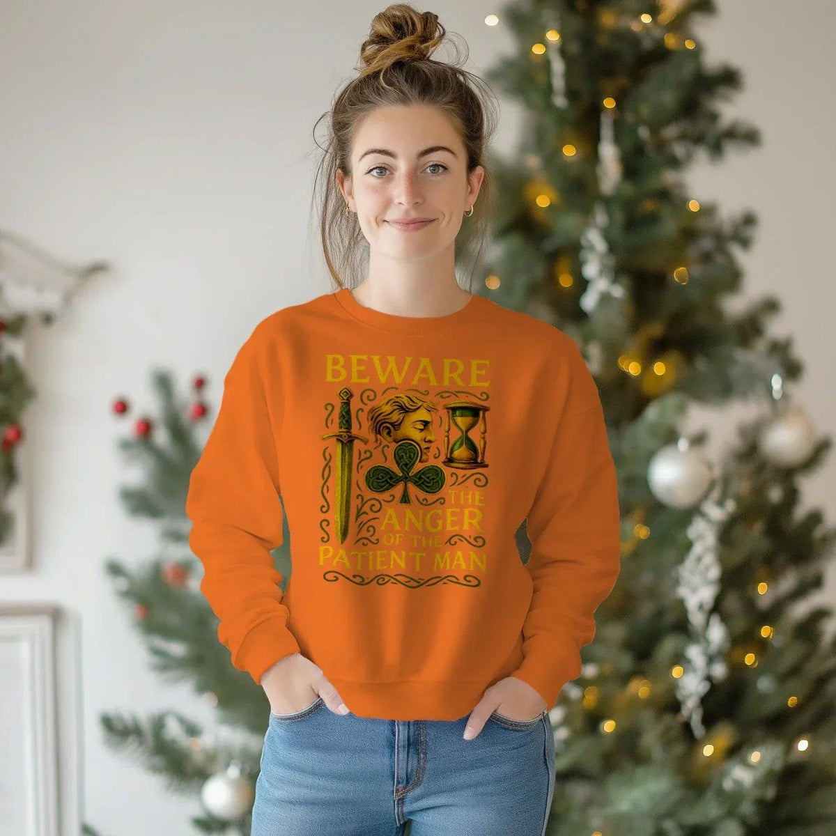 Irish Sweatshirt - Patient Man Premium Unisex Streetwear - Celtic Wolfwear