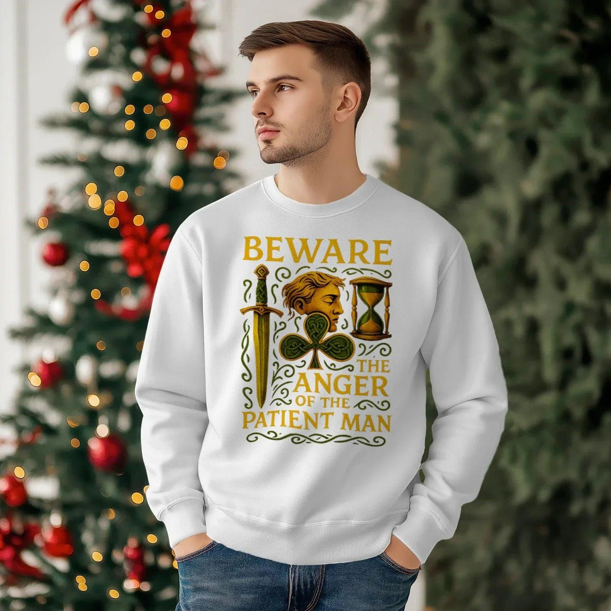 Irish Sweatshirt - Patient Man Premium Unisex Streetwear - Celtic Wolfwear