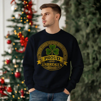 Irish Sweatshirt - Proud and Unbroken Unisex Streetwear - Celtic Wolfwear