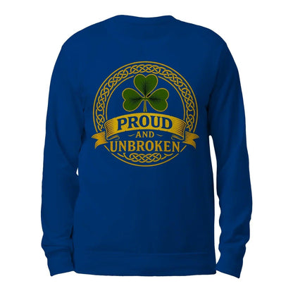 Irish Sweatshirt - Proud and Unbroken Unisex Streetwear - Celtic Wolfwear
