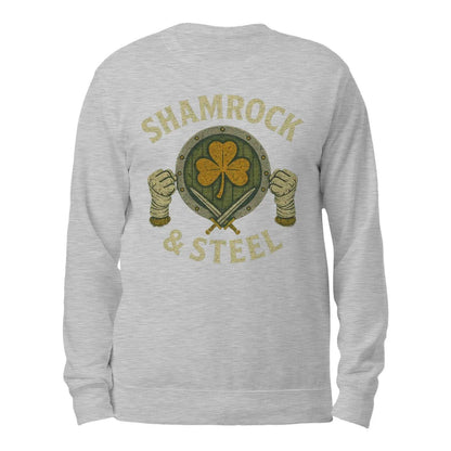 Irish Sweatshirt - Shamrock and Steel Unisex Streetwear - Celtic Wolfwear