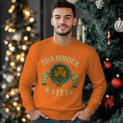 Irish Sweatshirt - Shamrock and Steel Unisex Streetwear - Celtic Wolfwear