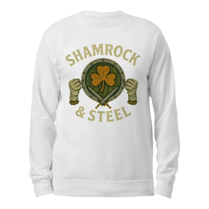 Irish Sweatshirt - Shamrock and Steel Unisex Streetwear - Celtic Wolfwear