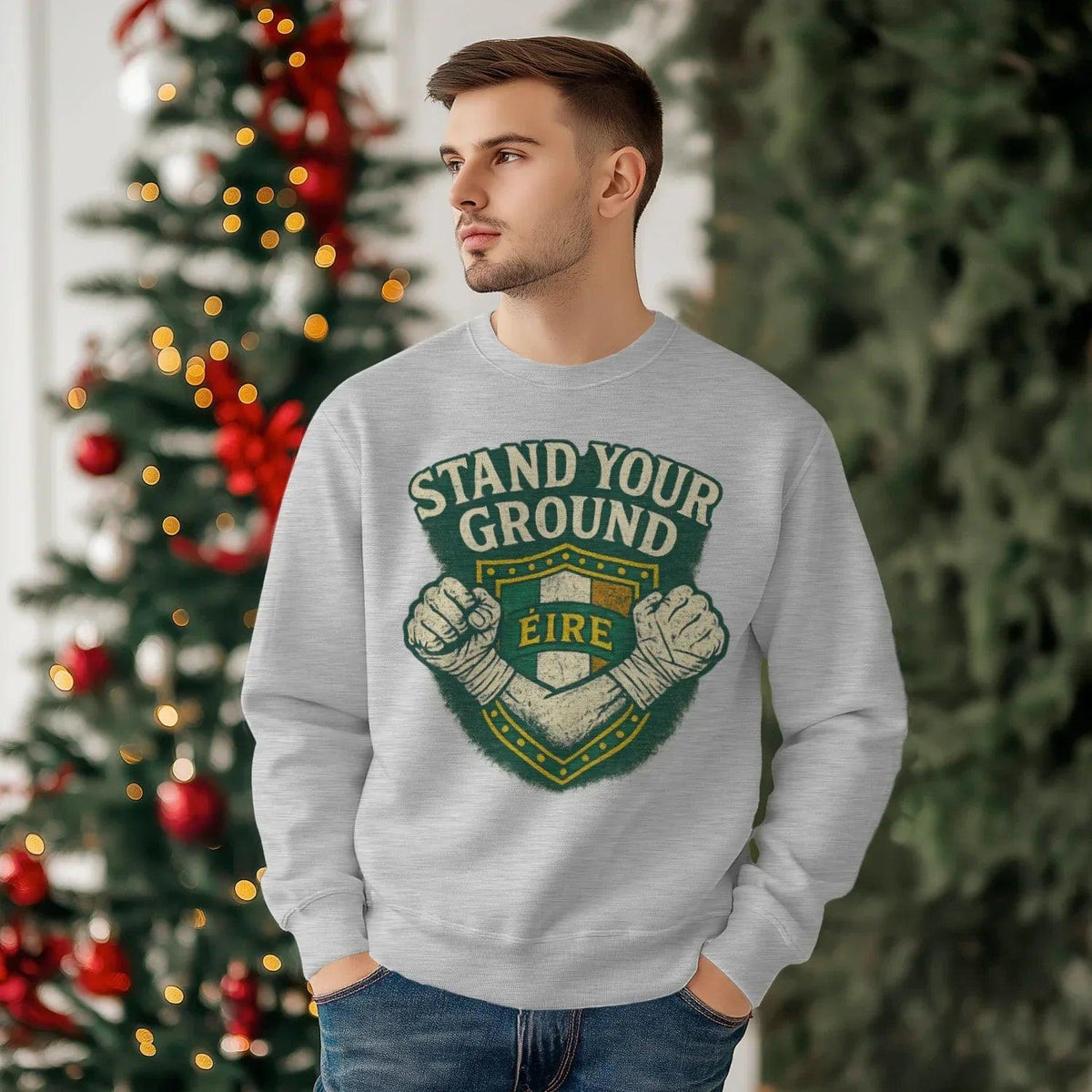 Irish Sweatshirt - Stand Your Ground, Unisex Streetwear - Celtic Wolfwear