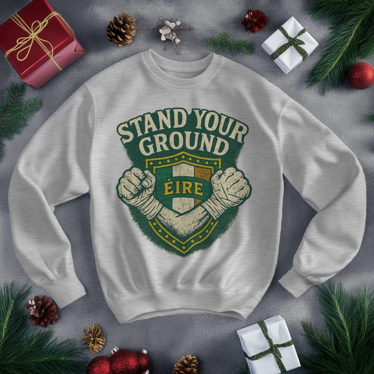 Irish Sweatshirt - Stand Your Ground, Unisex Streetwear - Celtic Wolfwear