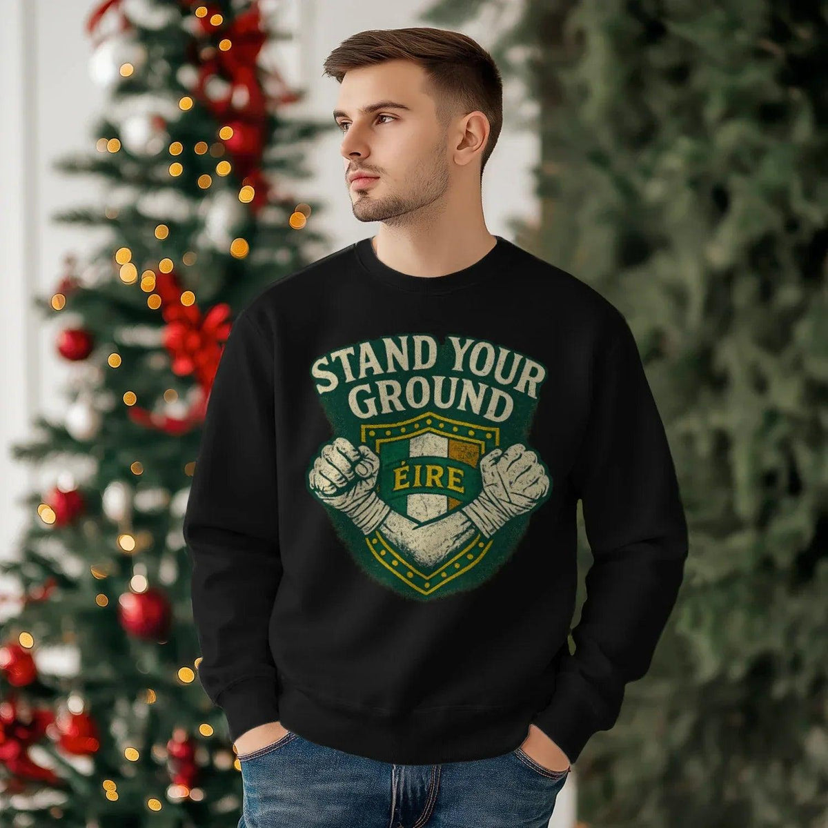 Irish Sweatshirt - Stand Your Ground, Unisex Streetwear - Celtic Wolfwear