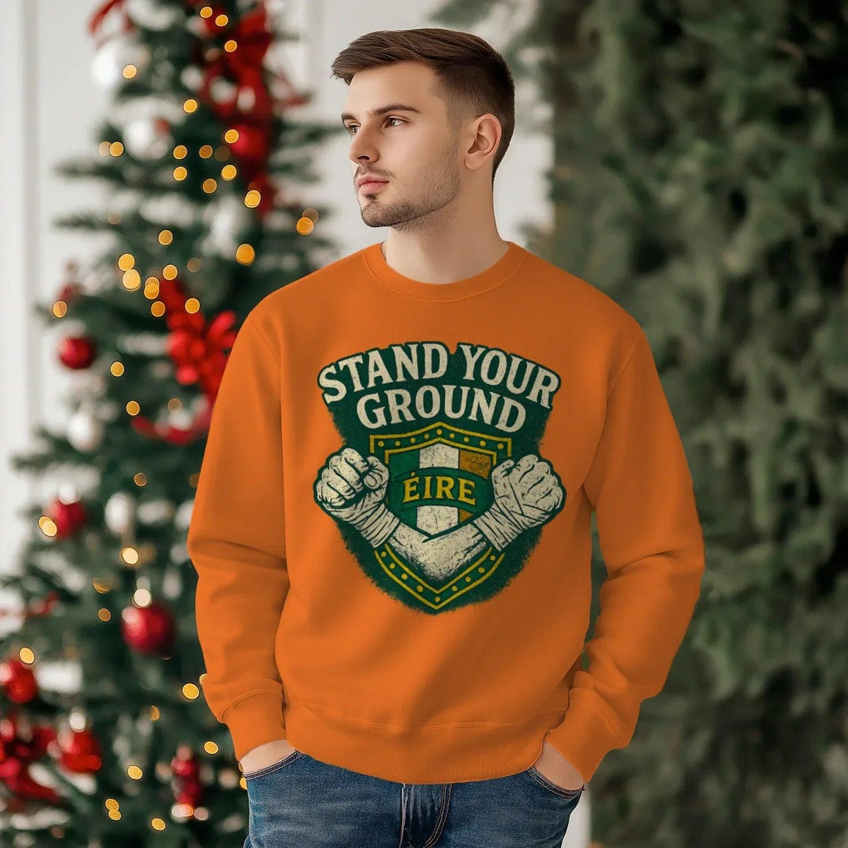Irish Sweatshirt - Stand Your Ground, Unisex Streetwear - Celtic Wolfwear
