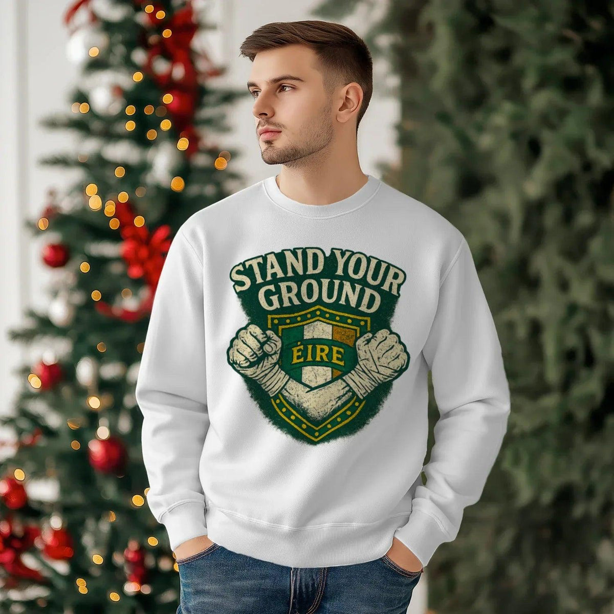Irish Sweatshirt - Stand Your Ground, Unisex Streetwear - Celtic Wolfwear