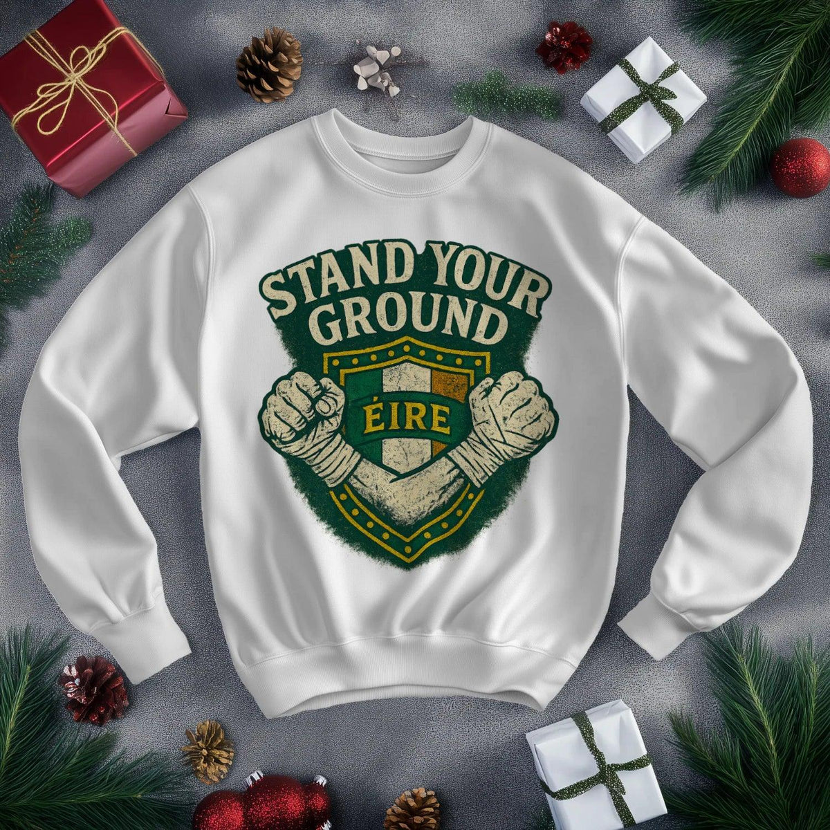 Irish Sweatshirt - Stand Your Ground, Unisex Streetwear - Celtic Wolfwear
