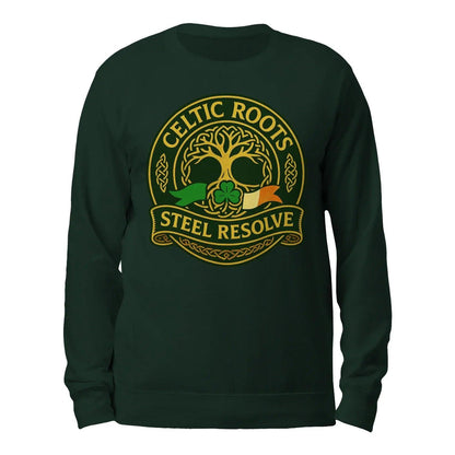 Irish Sweatshirt - Steel Resolve Roots Unisex Streetwear - Celtic Wolfwear