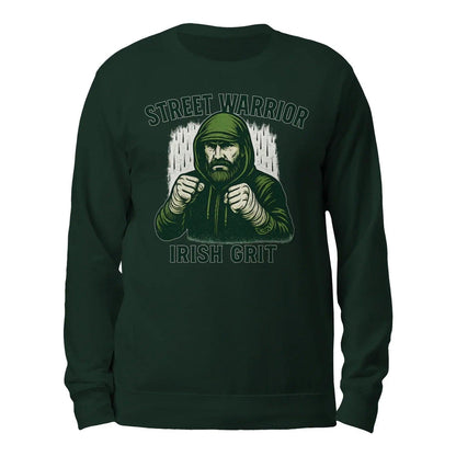Irish Sweatshirt - Street Warrior, Unisex Matchday Wear - Celtic Wolfwear