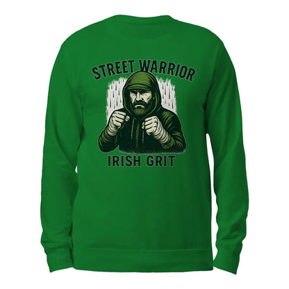 Irish Sweatshirt - Street Warrior, Unisex Matchday Wear - Celtic Wolfwear