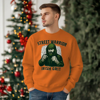 Irish Sweatshirt - Street Warrior, Unisex Matchday Wear - Celtic Wolfwear