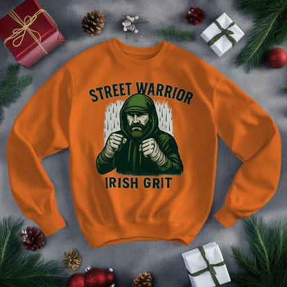 Irish Sweatshirt - Street Warrior, Unisex Matchday Wear - Celtic Wolfwear