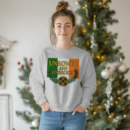 Irish Sweatshirt - Unbowed and Unbroken 100, Unisex - Celtic Wolfwear