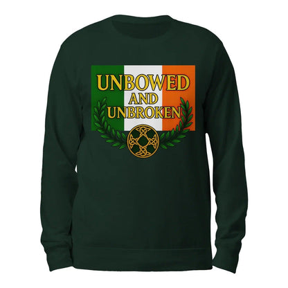 Irish Sweatshirt - Unbowed and Unbroken 100, Unisex - Celtic Wolfwear