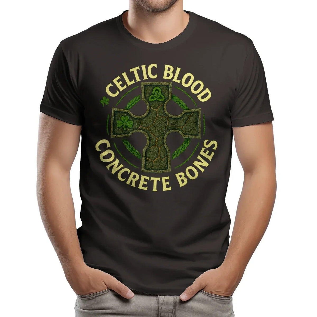 Irish T-Shirt - Blood Concrete Bones, Unisex Streetwear - Celtic Wolfwear